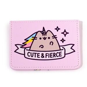 Pusheen RFID Protection Card Holder Pink Cute Fierce Pusheenicorn Galaxy Print